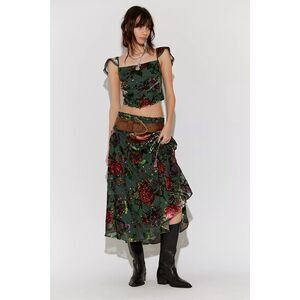 New Free People Electra Heart Midi Skirt Set Size L.